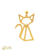 آویز گردنبند گربه اوریگامی طلا 18 عیار کد 0610323